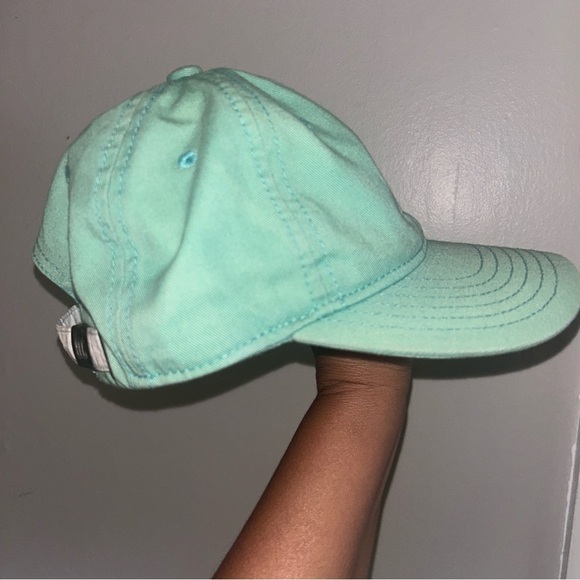 Kids Mint Green Cap with Gingerbread Design - Picture 2 of 6